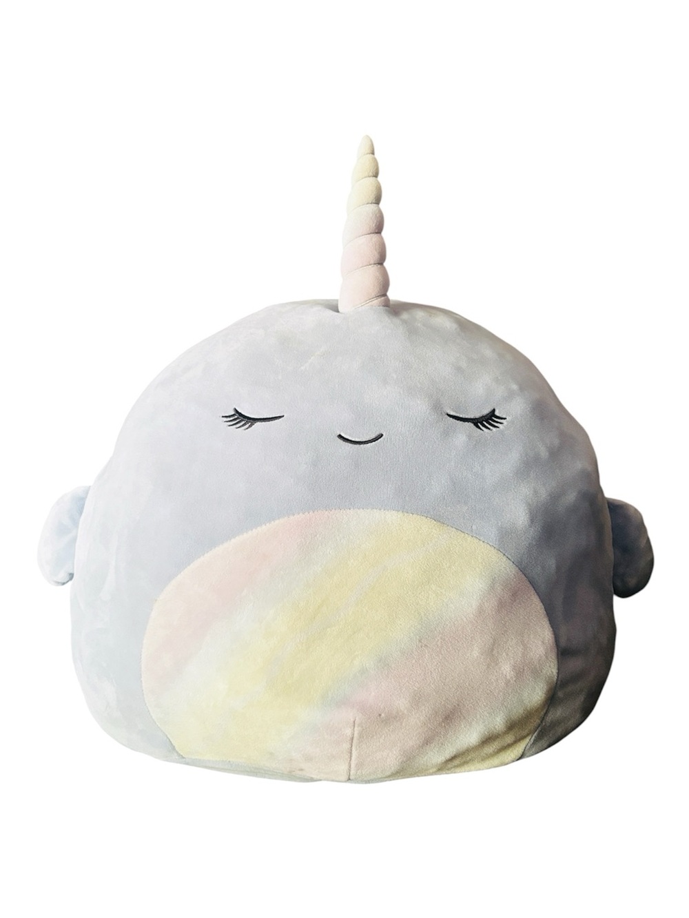 Squishmallows Naomi the Narwhal Plush Tie Dye Belly 16”